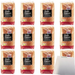 Hofgut Rote Linsen VPE (12x500g Beutel) + usy Block