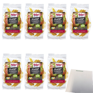 Hofgut Mangostreifen getrocknet VPE (7x100g Beutel) + usy Block