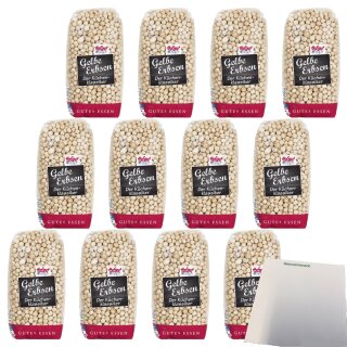 Hofgut Gelbe Erbsen VPE (12x500g Beutel) + usy Block