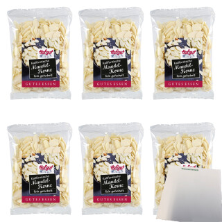 Hofgut Kalifornische Mandeln gehobelt blanchiert VPE (6x100g Beutel) + usy Block