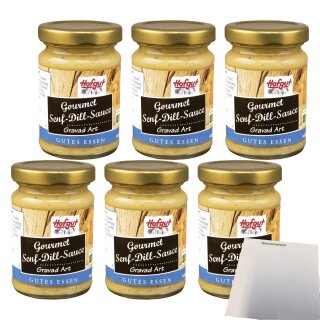 Hofgut Senf Dill Sauce VPE (6x85ml Glas) + usy Block
