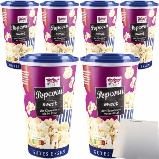 Hofgut Popcorn süß Becher VPE (6x50g Becher) + usy Block
