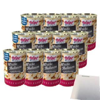 Hofgut Weiße Bohnen VPE (12x425ml Dose) + usy Block