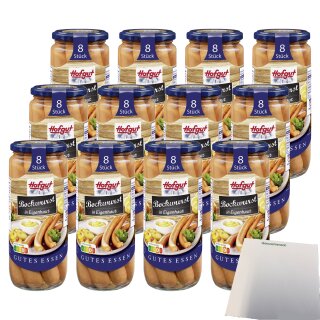 Hofgut Bockwürste in Eigenhaut VPE (12x8/360g Glas) + usy Block
