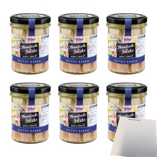 Hofgut Thunfisch Filets Wasser VPE (6x200g Glas) + usy Block