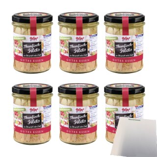 Hofgut Thunfisch Filets in Olivenöl mit Chili VPE (6x190g Glas) + usy Block