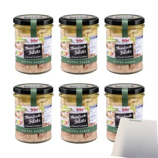 Hofgut Thunfisch Filets in Olivenöl mit Knoblaucharoma VPE (6x190g Glas) + usy Block
