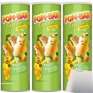 Pom-Bär Crizzlies Sour Cream Style 3er Pack (3x150g Dose) + usy Block