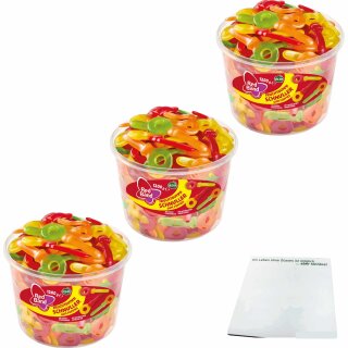 Red Band Fruchtgummi Schnuller Gum Foppies 3er Pack (3x100Stk 1200g Runddose) + usy Block