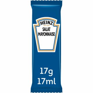 Heinz Salat Mayonnaise Portionsbeutel (100x17ml Karton) Restposten Sonderpreis MHD 09.05.2025