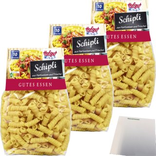 Hofgut Schippli Rollini 3er Pack (3x500g Beutel) + usy Block