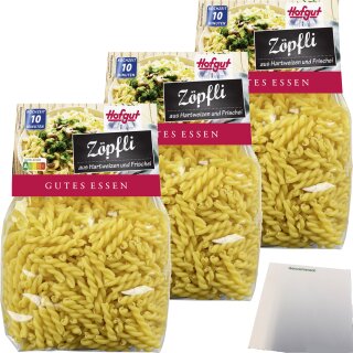 Hofgut Zöpfli 3er Pack (3x500g Beutel) + usy Block