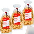 Jeden Tag gewalzte Bandnudeln 3er Pack (3x500g Packung) +...