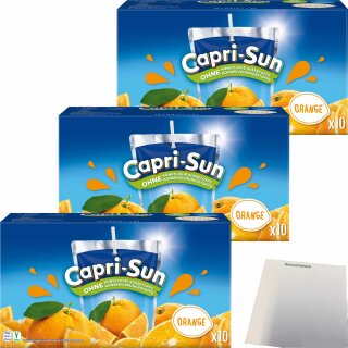 Capri-Sun Orange 3er Pack (30×200ml Packung) + usy Block