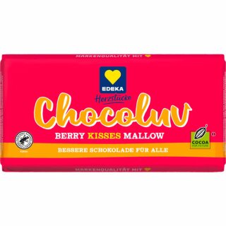 Edeka Herzstücke Chocoluv Rote Früchte Marshmallow (150g Tafel)