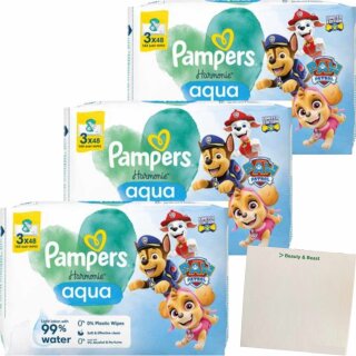 Pampers Harmonie Feuchttücher Paw Patrol 3er Pack (3x144ST Packung) + usy Block