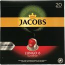 Jacobs Lungo 6 Classico 20 Kaffeekapseln für...