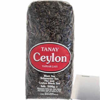 Tanay Ceylon Schwarzer Tee (500g Packung) + usy Block