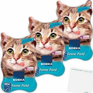 Edeka Herzstücke Feine Pate mit Kabeljau 3er Pack (3x85g Packung) + usy Block