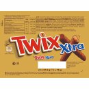 Twix Xtra Schokoladen-Riegel Doppelriegel 10er Pack (10x75g Packung) Restposten Sonderpreis  MHD 14.09.2025