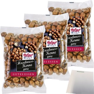 Hofgut Haselnusskerne 3er Pack (3x100g Beutel) + usy Block