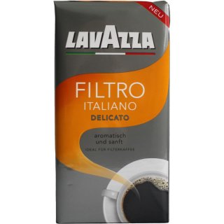 Lavazza Filtro Italiano Delicato aromatischer und sanfter Kaffee (500g Packung)