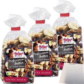 Hofgut Professorenfutter 3er Pack (3x175g Beutel) + usy Block