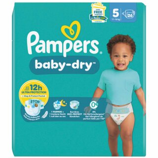 Pampers Baby Dry Gr5 11-16kg Junior (26St Packung)