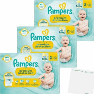 Pampers Premium Protection Gr2 4-8kg New Baby 3er Pack (3x35St Packung) + usy Block