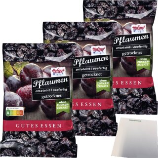 Hofgut Pflaumen entsteint 3er Pack (3x200g Beutel) + usy Block