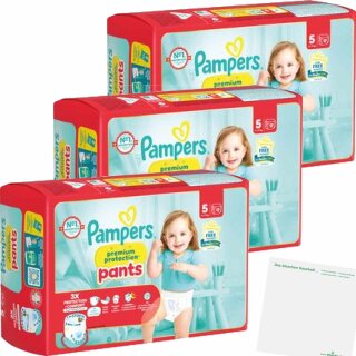 Pampers Premium Protection Gr5 11-17kg Junior 3er Pack (3x17St Packung) + usy Block