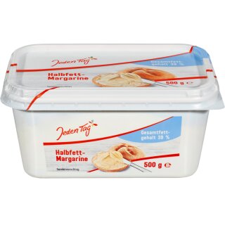 Jeden Tag Halbfett-Margarine 3er Pack (3x500g Schale) + usy Block