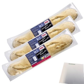 Hofgut Steinofenbaguette Dinkel 3er Pack (3x300g Packung) + usy Block