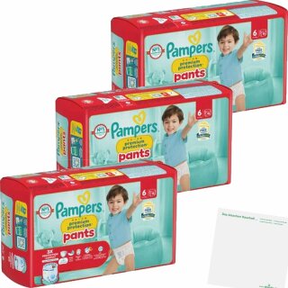 Pampers Premium Protection Pants Gr6 Extra Large 3er Pack (3x15St Packung) + usy Block