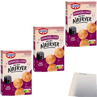Dr. Oetker Airfryer Quarkbällchen 3er Pack (3x420g Packung) + usy Block