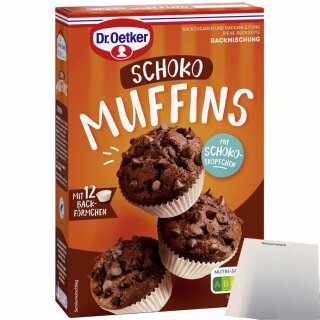 Dr. Oetker Backmischung Muffins Schoko (345g Packung) + usy Block