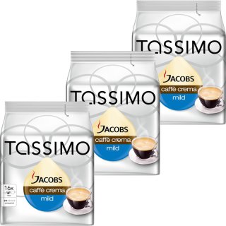 Tassimo T-Disc Jacobs Caffè Crema mild 3er Set (3x16 Portionen)