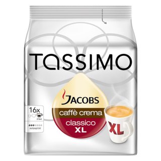 Tassimo T-Disc Jacobs Caffè Crema Classico XL Becherportion (16 Portionen)