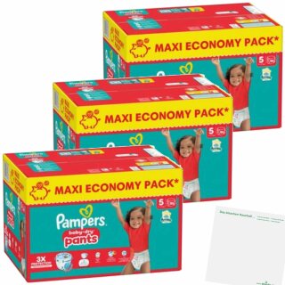Pampers Baby Dry Pants Gr5 11-17kg Junior 3er Pack (3x86St Packung) + usy Block