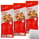 Jeden Tag 6 Brötchen zum Aufbacken 3er Pack (3x300g Packung) + usy Block