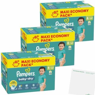 Pampers Baby Dry Gr6 13-18kg Extra Large 3er Pack (3x80St Packung) + usy Block