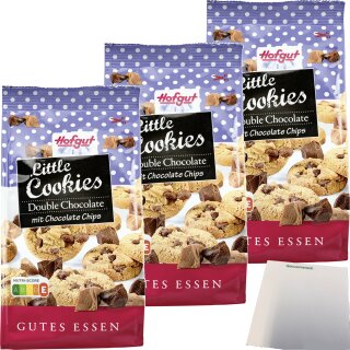 Hofgut Mini Cookies 3er Pack (3x175g Packung) + usy Block