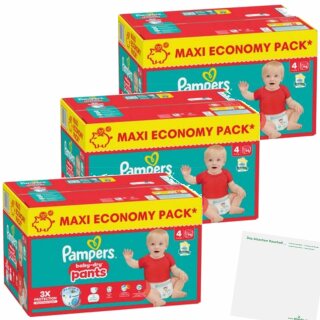 Pampers Baby Dry Pants Gr.4 9-15kg Maxi 3er Pack (3x94St Packung) + usy Block