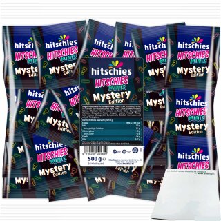 Hitschies fruit gum, acidic spider legs, cola