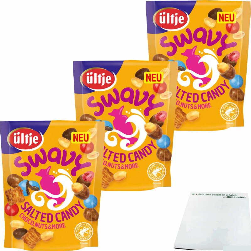 Swavy Germany ültje Swavy Salted Candy Chocco, Nuts & More 3er Pack (3x170g Beutel)