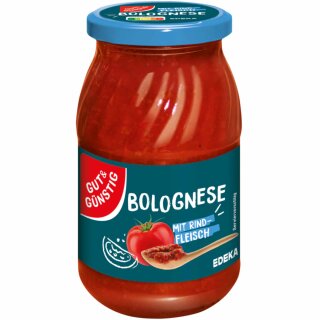 G&G Nudelsauce Bolognese (420g Glas) + usy Block