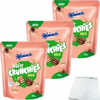 Manner Wafer Crunchis Mix (3x130g Beutel) + usy Block