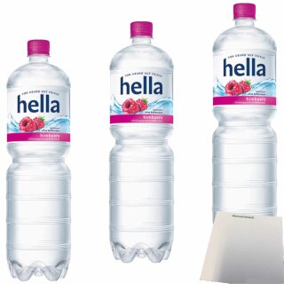 hella near water Himbeere 3er Pack (3x1,5l Flasche) + usy Block