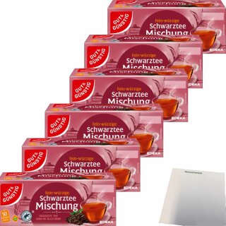 G&G Schwarztee Mischung 6er Pack (6x 50x1,75g) + usy Block