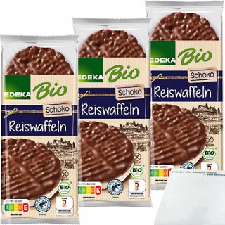 EDEKA Reiswaffeln Vollmilch Schokolade 3er Pack (3x100g Packung) + usy Block